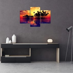 Tablou insulă în apus de soare (90x60 cm)