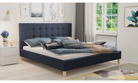 Pat matrimonial 140 cm Marona (albastru) (cu somieră). Promo -17%. 1104175