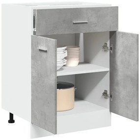 vidaXL Dulap inferior cu sertar “Lyon”, gri beton, 60 x 46 x 81,5 cm