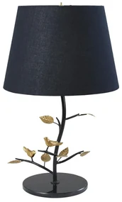 Veioza Tree, 32x32x56 cm, e27, 40 w, metal/textil, negru/auriu