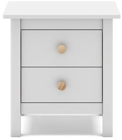 Noptieră de copii albă din lemn masiv de pin Max – Marckeric