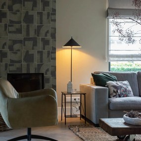 Lampa de podea de design neagră - Triangolo