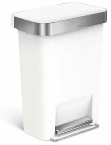 Simplehuman Coș cu pedale 45 l, alb