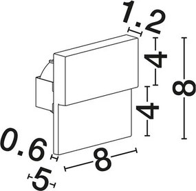 Spot aplicat perete exterior LED 2700K IP65 DAN corten