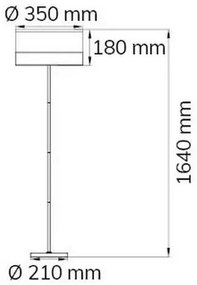 Lampadar DAVIE 1xE27/40W/230V Wofi 11765
