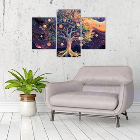 Tablou – Arbore violet plin de energie (90x60 cm)