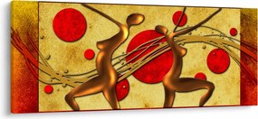 Tablou abstract cu două femei (120x50 cm)