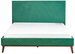 Pat matrimonial 160 cm BARON (cu somieră) (verde). 1007167