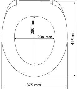 WENKO SAMOS capac WC 22403100 44,5x37,5 cm albastru/argintiu