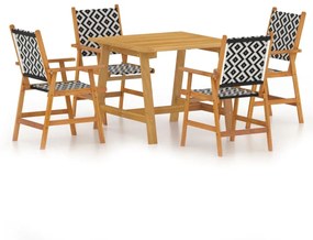 3087123 vidaXL Set mobilier de grădină, 5 piese, lemn masiv de acacia