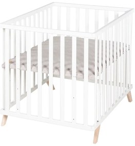 Țarc pentru copii alb din lemn masiv de fag 75x100 cm Lil Planet – Roba