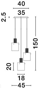 Lustra suspendata design modern MIRBI 3L