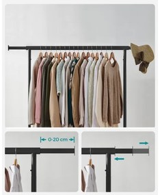 Cuier mobil de podea LINEA, negru