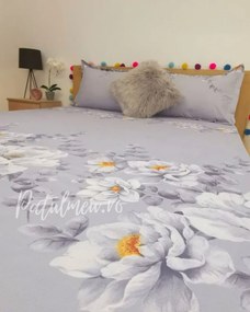 Husa de Pat cu Elastic + 2 Fete de Perna pentru Pat Dublu, Finet, HBF-66
