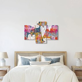 Tablou - Inima pe un fundal abstract (90x60 cm)