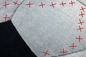 BAMBINO 2139 cerc covor lavabil - Fotbal pentru copii anti-alunecare - negru / alb - SECUNDAR-COTATI PRODUSUL