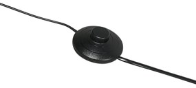 Lampa de podea moderna neagra cu abajur negru - Ilse