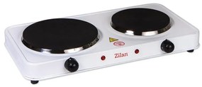 Plita electrica Dubla, ZLN-2180 Alb, 49 x 30 x 9 cm, 2500W, termostat reglabil
