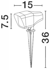 Tarus cu proiector iluminat exterior IP54 INSIDE NVL-875409