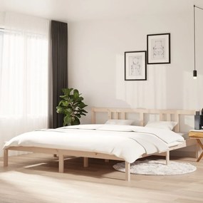 vidaXL Cadru de pat Super King, 180x200 cm, lemn masiv