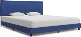 vidaXL Cadru pat fără saltea țesătură albastră 150x200 cm