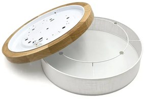Brilagi - Plafonieră LED BELLADONNA, 36 W, 230 V, diametru 40 cm, alb/stejar