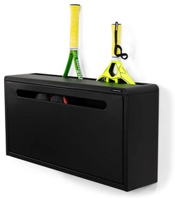 Pantofar negru cu deschidere înclinată/suspendat din metal 76x38x18 cm Sportiva – Spinder Design