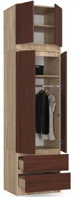 Dulap de haine Sahil (stejar sonoma + wenge). 1071031