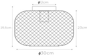 Plafonieră MESH 1xE27/40W/230V alămie Lucide 45185/30/02