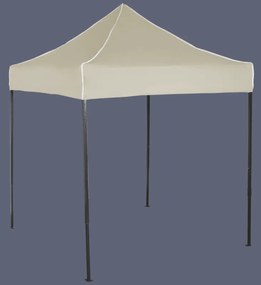Pavilion de grădină 2x2m – din oțel, Fără pereţi laterali, Bejă