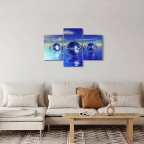 Tablou cu abstracție - apa (90x60 cm)