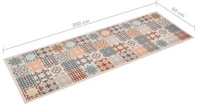 Covoras de bucatarie lavabil, 60x300 cm, model mozaic 1, mosaic colour, 60 x 300 cm