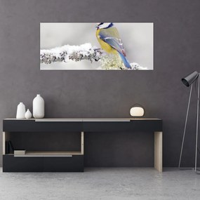 Tablou - Tit albastru în pădure (120x50 cm)