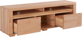 Comodă TV ~Woodsfera~ aspect modern, lemn natur, 160 cm lățime