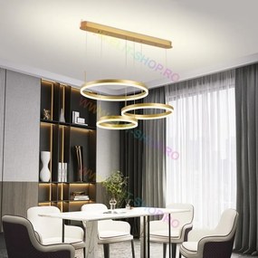 Lustra LED Cu Telecomanda, Elit's Esn1795-GD, 150W, GOLD