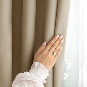 Draperie bej dimout (semi-opacă) 140x250 cm Carli – Restilo