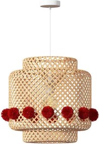 Atmosphera - Lampă suspendată LIBY, 1xE27/25W/230V, din bambus