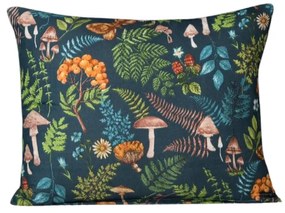 Husa decorativa pentru perna MUSHROOMS AND PLANTS 40x50 cm colorat