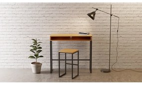 Birou cu blat cu aspect de lemn de stejar 35x100 cm Frame – Woodman