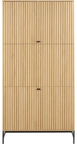 Șifonier în culoare naturală cu aspect de lemn de stejar 99x200x60 cm Albany – Actona