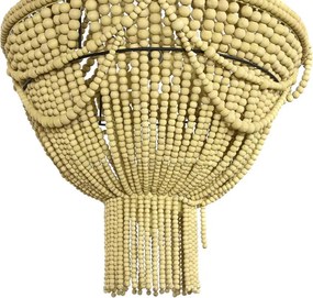 Lustră suspendată din metal, galben, cu 50 de sfere, 73 x 50 cm, „Clamecy”