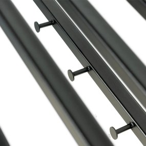 Cuier de perete negru cu raft din metal 76 cm Marco – Spinder Design