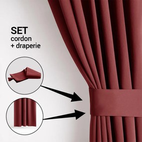 Draperie groasă blackout RESTILO vinului 140 x 245 cm set 2 buc