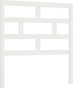 vidaXL Tăblie de pat, alb, 96x4x100 cm, lemn masiv de pin
