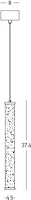 Lustra Suspendata LED, 15W, ALABASTER- BLACK, ZB-2540