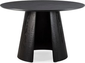 Masă de dining rotundă cu blat negru ø 120 cm Zuri – MOME