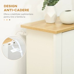 HOMCOM Dulap Slim pentru 18 Pantofi, 3 Sertare cu 2 Rafturi Reglabile Alb | Aosom Romania