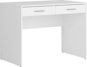 Birou NEPO PLUS, alb, PAL laminat, cu 2 sertare, 100x59x76 cm
