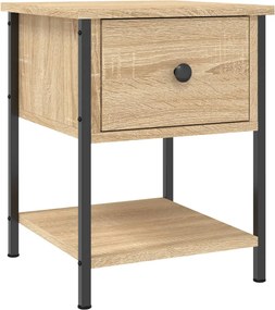 vidaXL Noptieră, stejar sonoma, 34x35,5x45 cm, lemn compozit