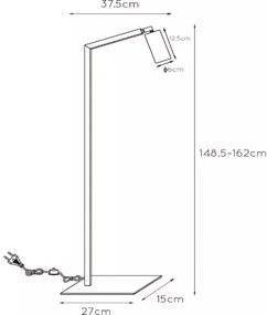 Lampadar Lucide 45799/01/30 SYBIL 1xGU10/35W/230V negru/auriu